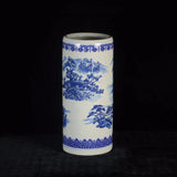 Floral White and Blue Ceramic Umbrella Stand