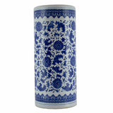 Floral White and Blue Ceramic Umbrella Stand