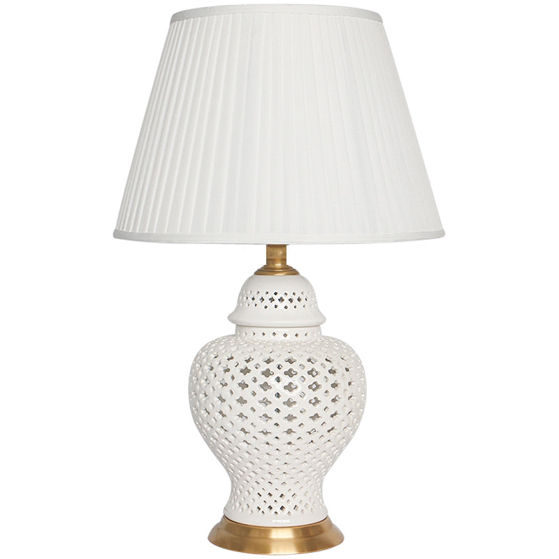 Pure White Ceramic Table Lamp