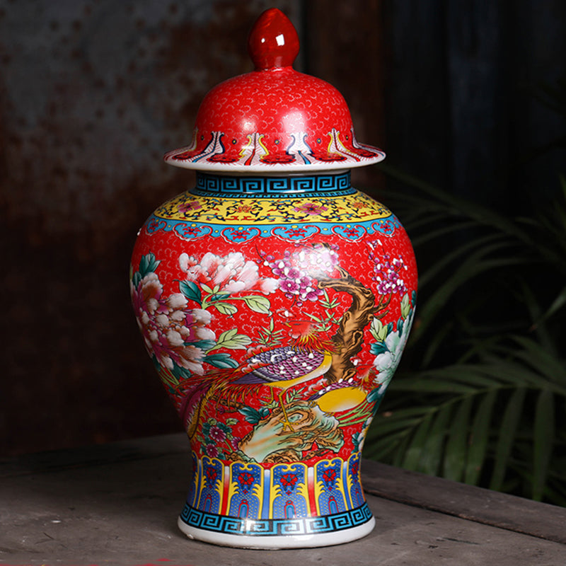 Short Neck Red Peacock