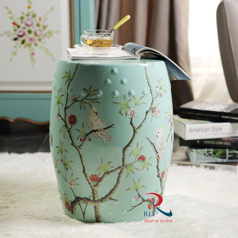 Ceramic Stool Light Green