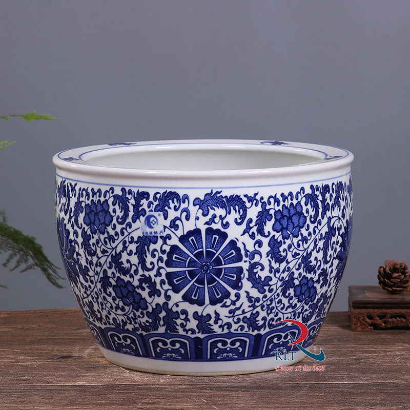 Flower Pot Blue and white