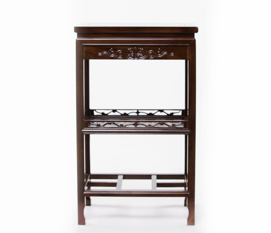 Side Draw Table Marble Top