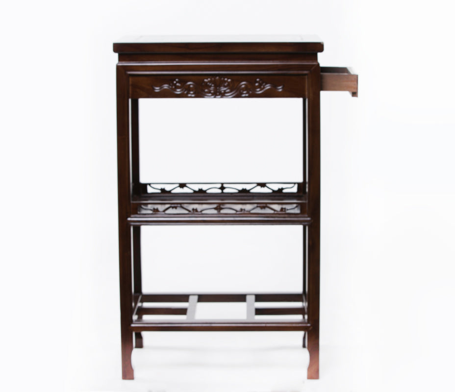 Side Draw Table Marble Top