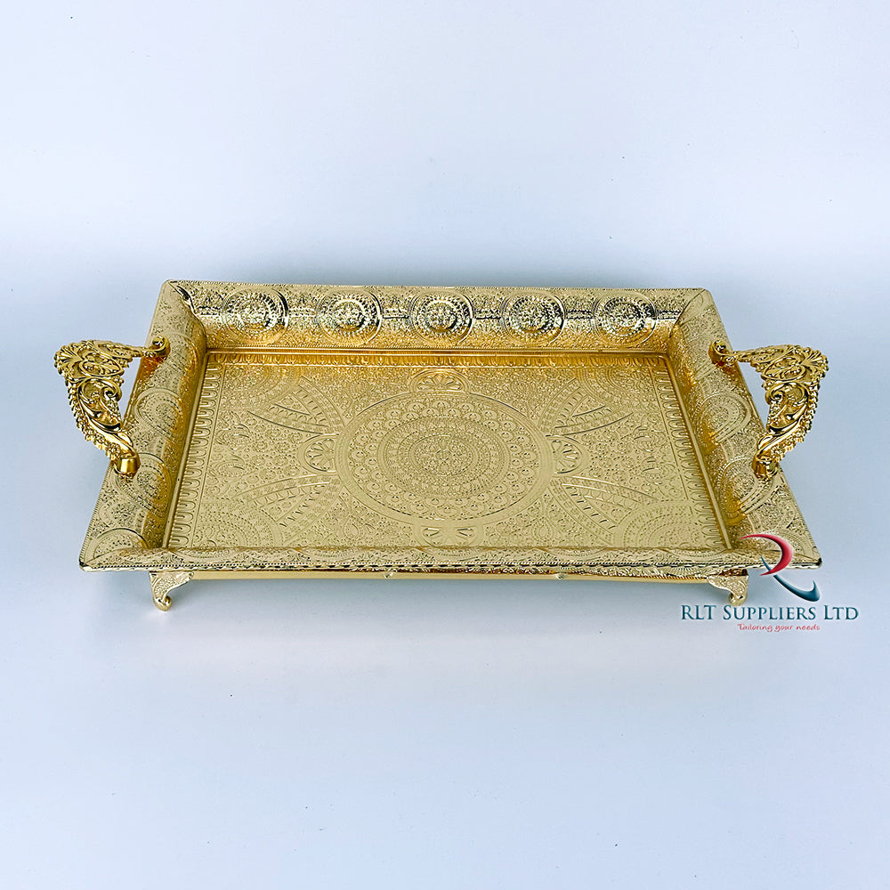 Arabian Style Tray  Gold