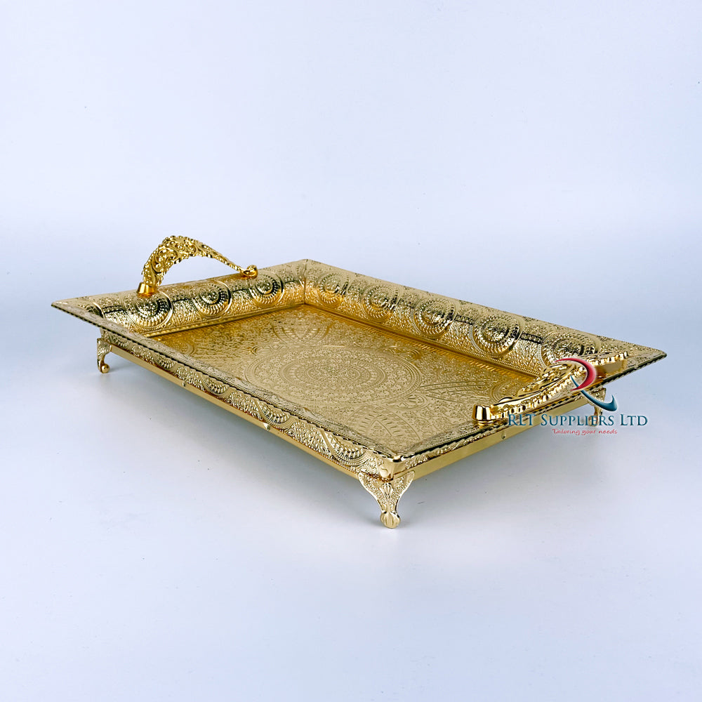 Arabian Style Tray  Gold