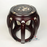 Drum Stool Mother of Pearl Inlay Tall