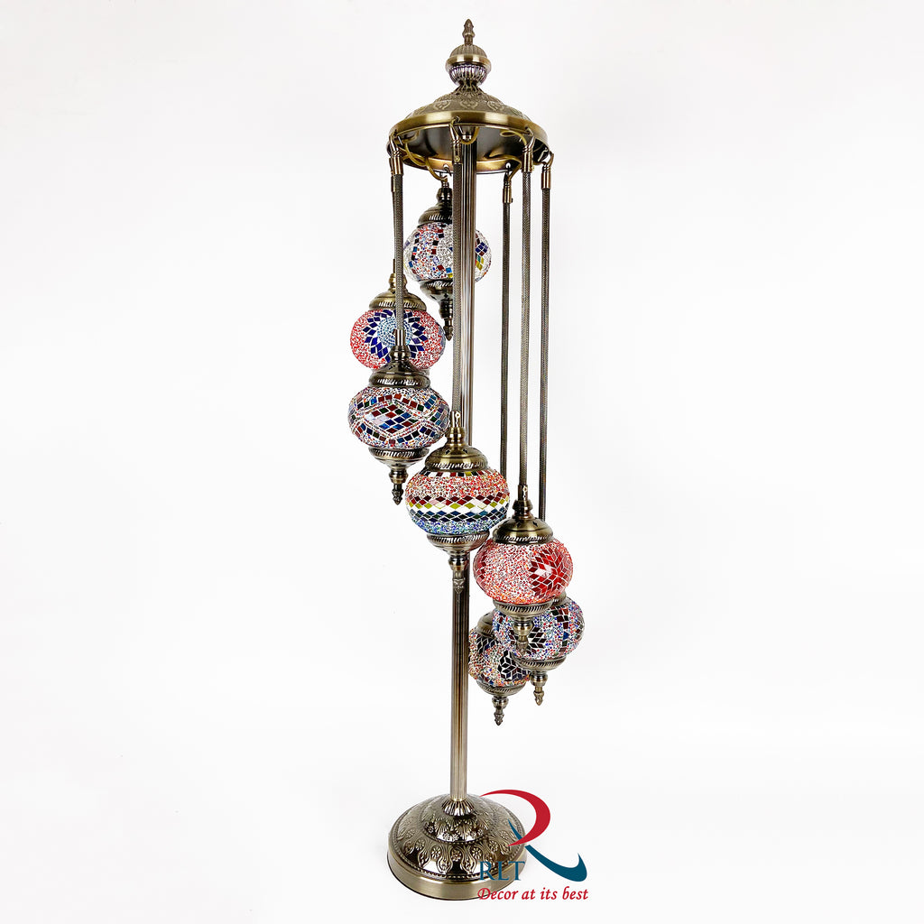 7 BALL HANDMADE TURKISH MOROCCAN TIFFANY STYLE LAMP