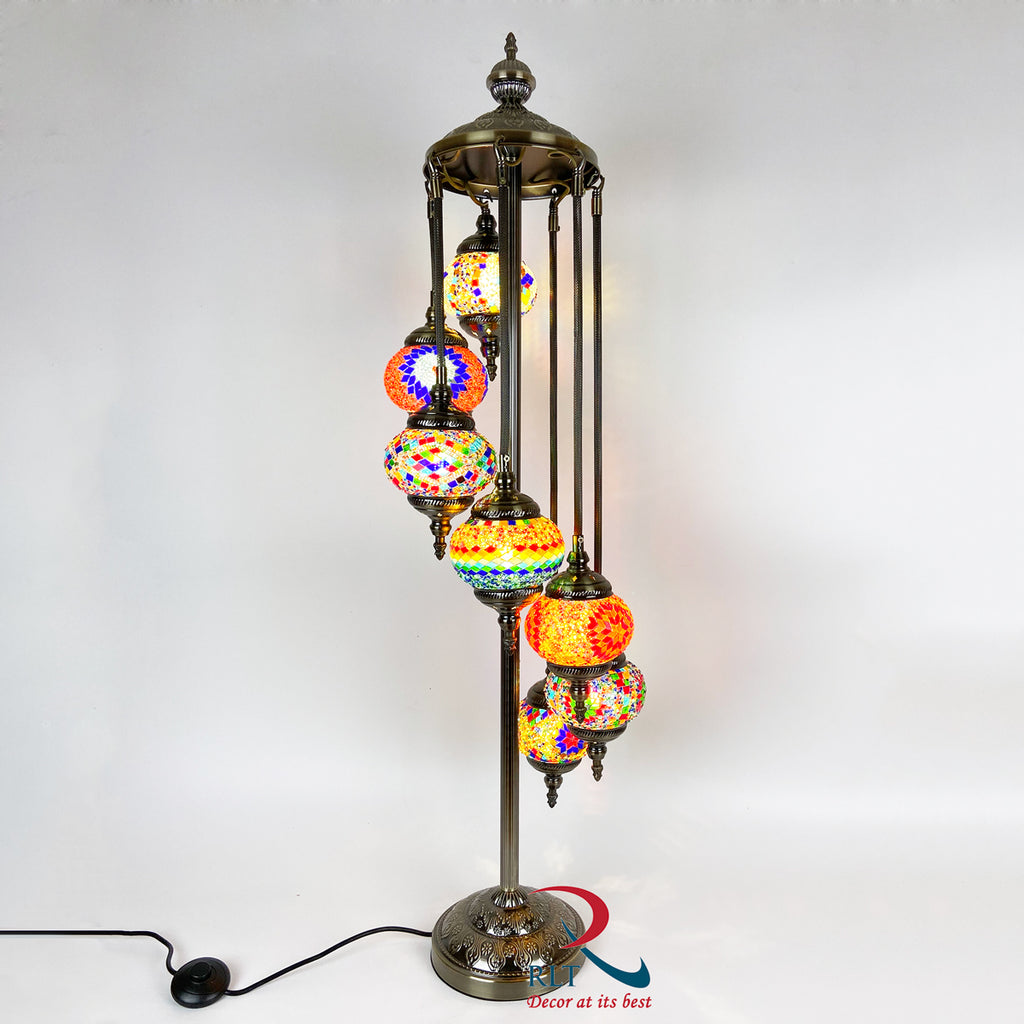7 BALL HANDMADE TURKISH MOROCCAN TIFFANY STYLE LAMP