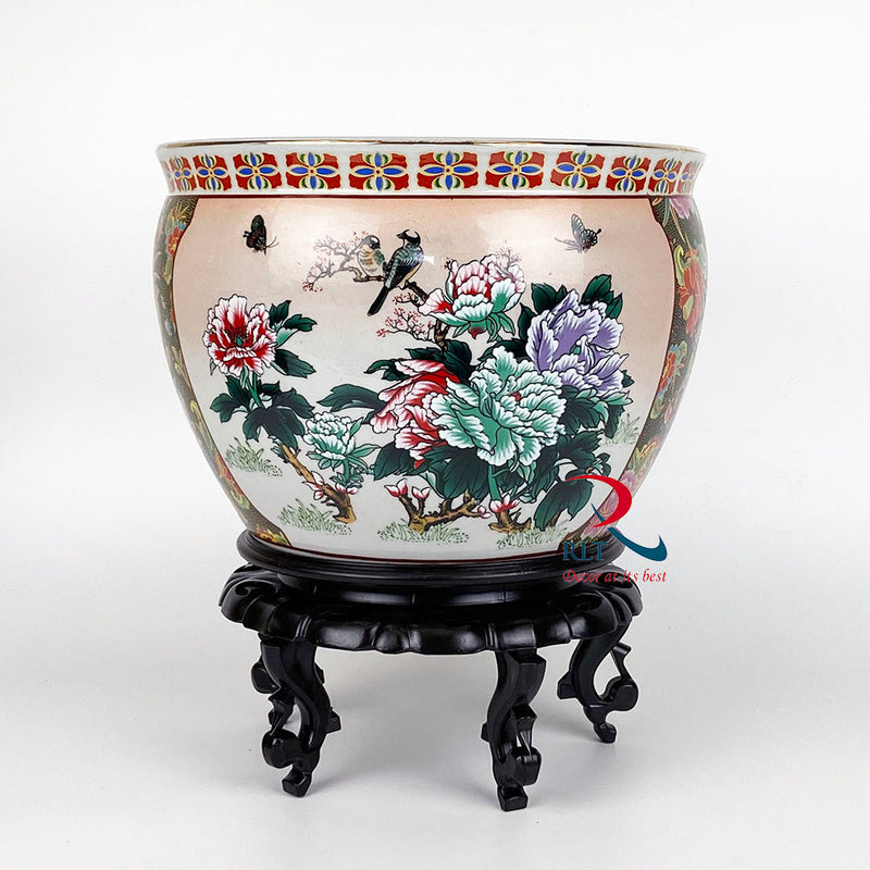 Flower Pot Bird and Flower Design