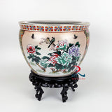 Flower Pot Bird and Flower Design