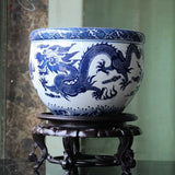 Dragon Pattern Ceramic Flower Pot