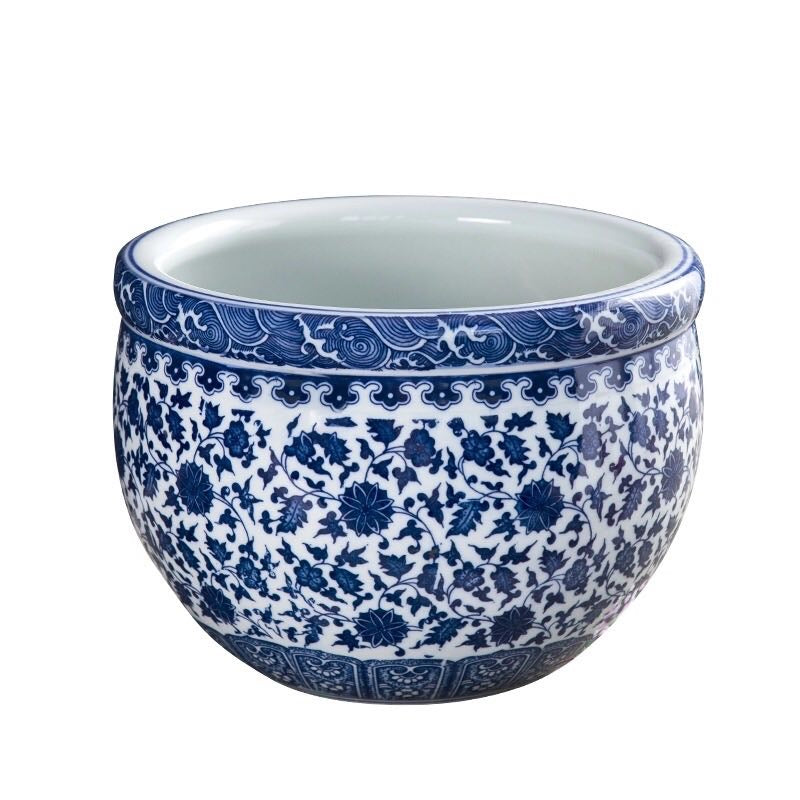 Oriental Ceramic Patterned Flower Pot