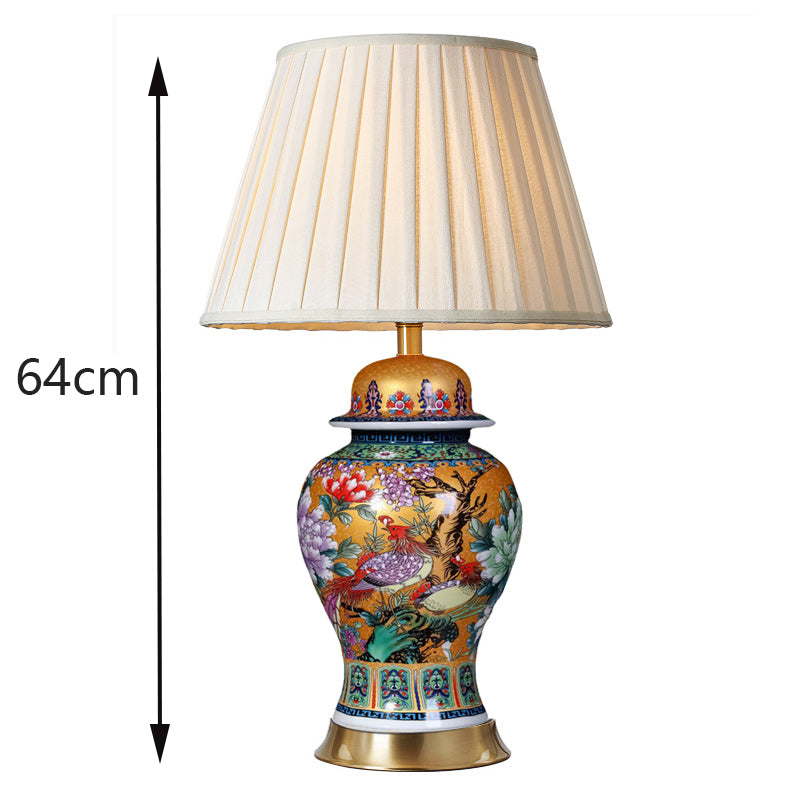 Oriental Yellow Ceramic Lamp