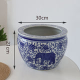 Elephant Design Ceramic Flower Pot