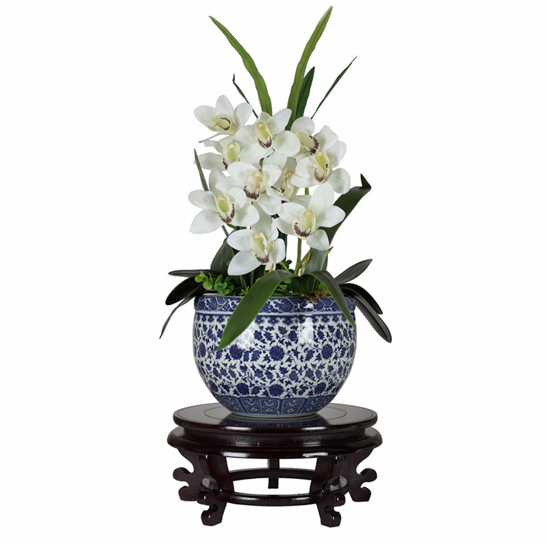 Oriental Ceramic Patterned Flower Pot