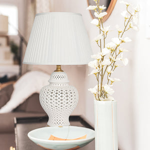Pure White Ceramic Table Lamp