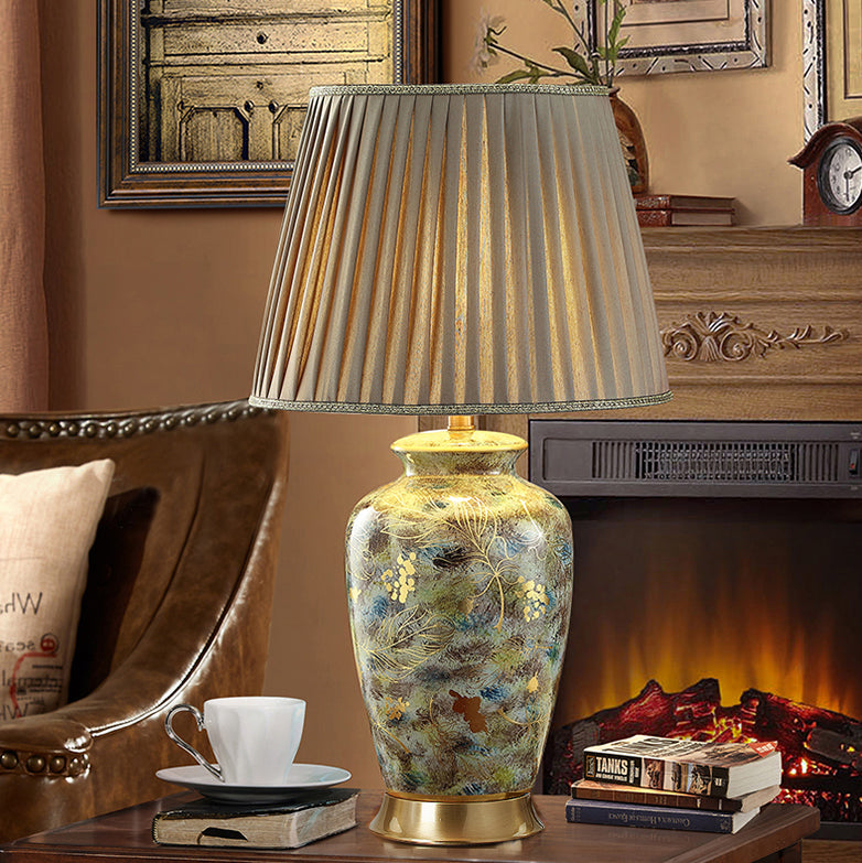 Ceramic Lamp Faded Green