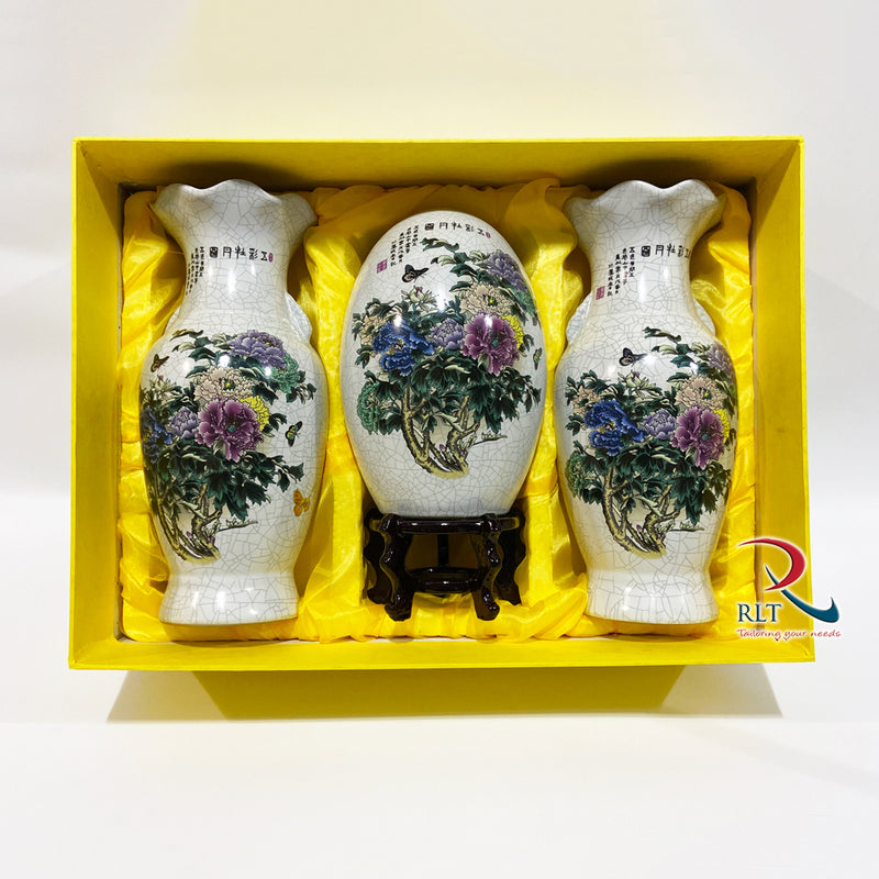 Egg White Ceramic Vase Flower