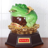 FenShui Fortune Frog with Chinese Coin large