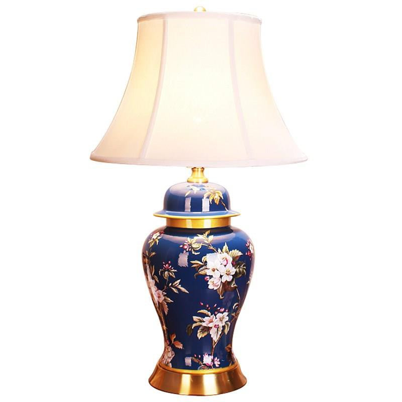 Chinese Blue Ceramic Table Lamp