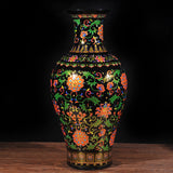Chinese Ceramic Hump Neck Vase Black