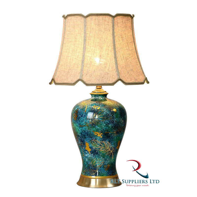 Ceramic Lamp Royal Green