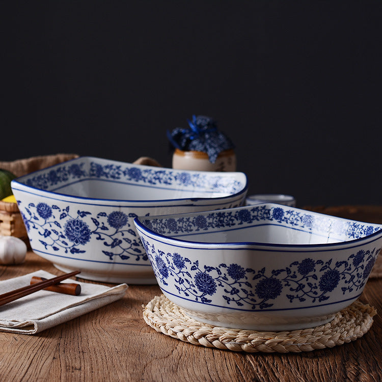 Serving Bowl 11" Bloom Flower Print