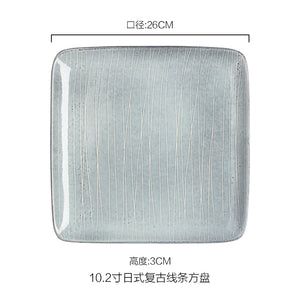 Scale Gray Ceramic Plate