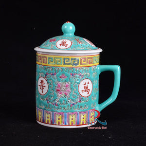 Oriental Ceramic Mug Green