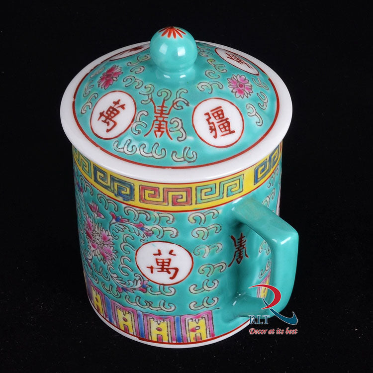 Oriental Ceramic Mug Green