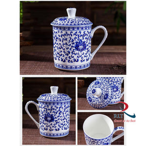 Oriental Ceramic Mug Blue