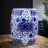 Ceramic Stool Blue and White