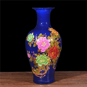 Ceramic Vase Multicolour Print A 454