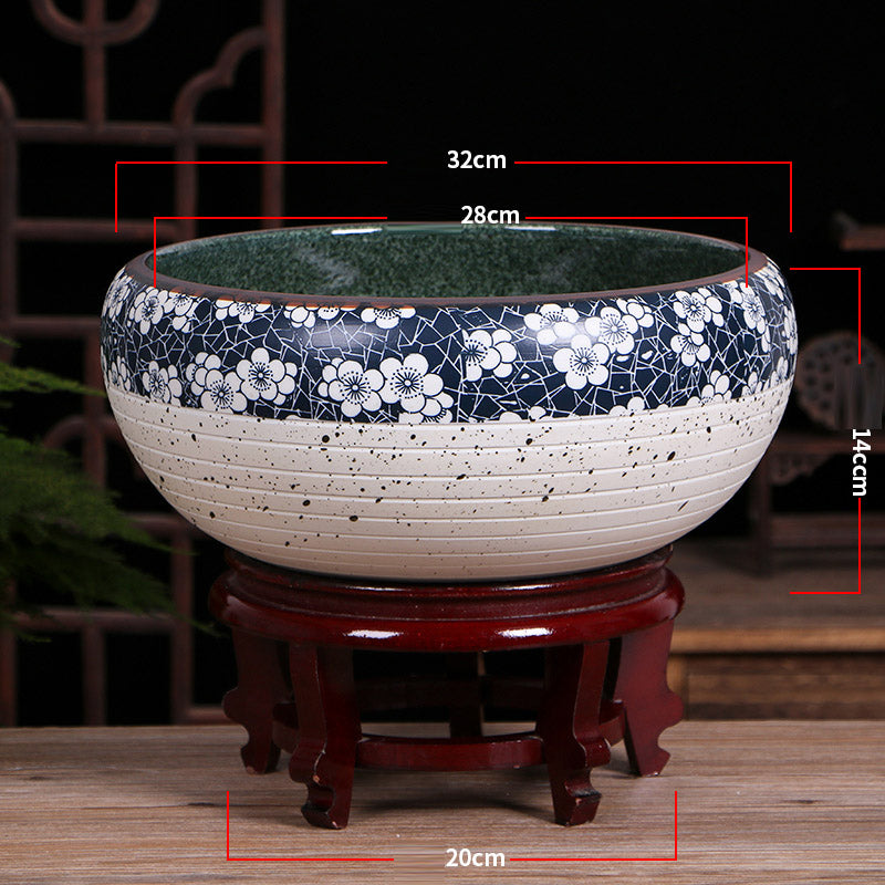 White flower Pot A 695