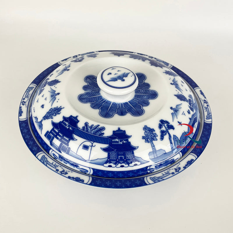 Ceramic Casserole bowl  Oriental