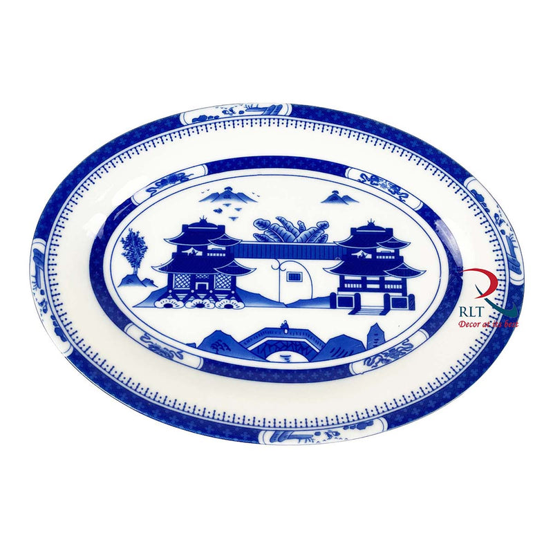 Ceramic Fish Plate 12" Oriental