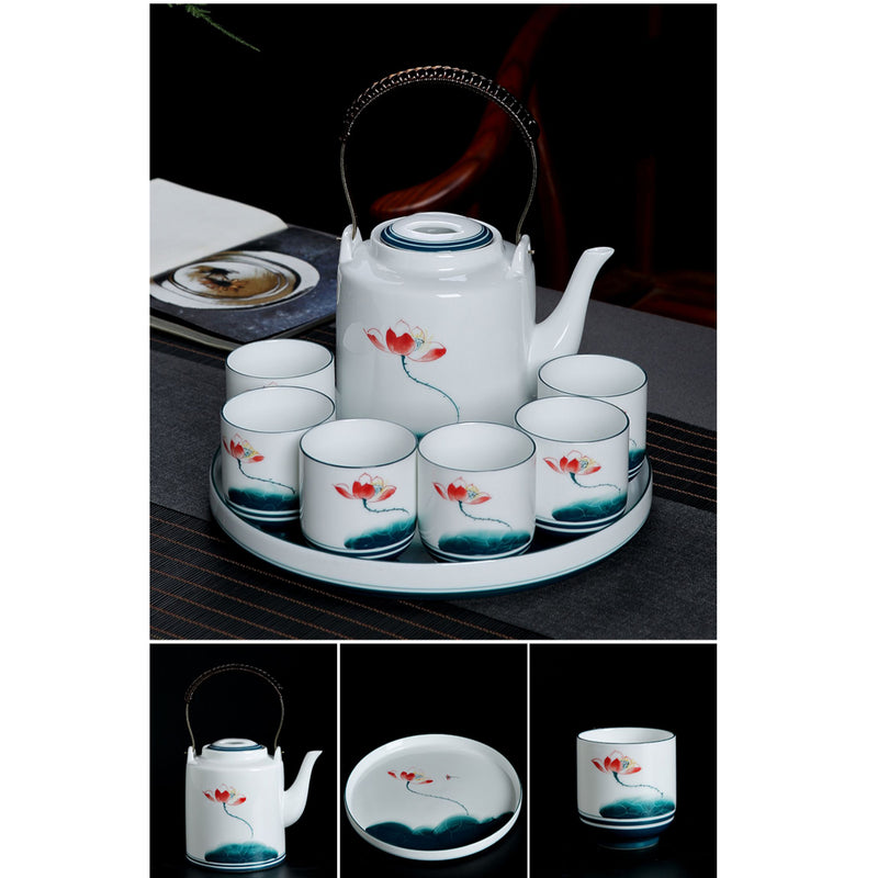 Luxury China Tea set Oriental Green