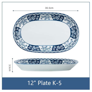 Ceramic Fish Plate 12" K5