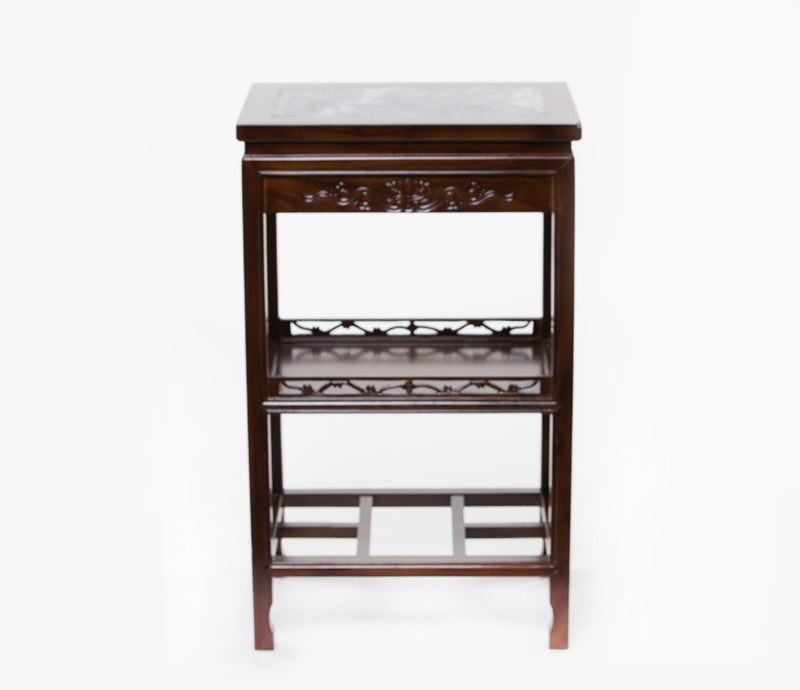 Side Draw Table Marble Top