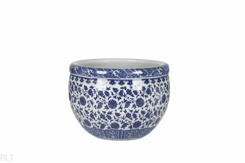 Oriental Ceramic Patterned Flower Pot Big