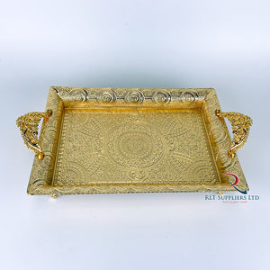 Arabian Style Tray  Gold