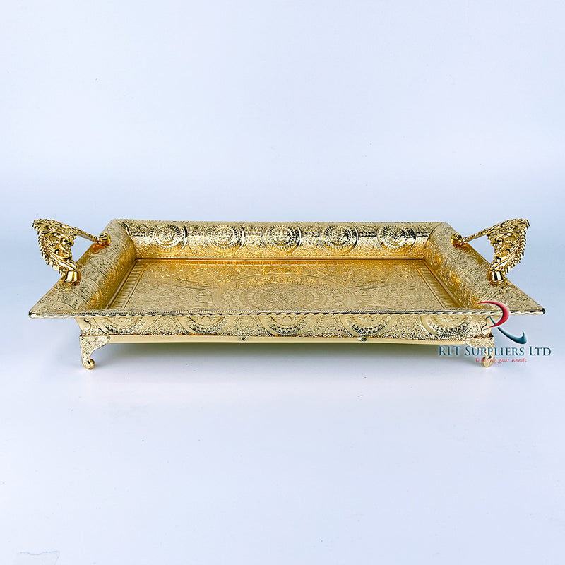 Arabian Style Tray  Gold