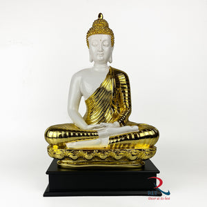 Peace buddha Gold White big