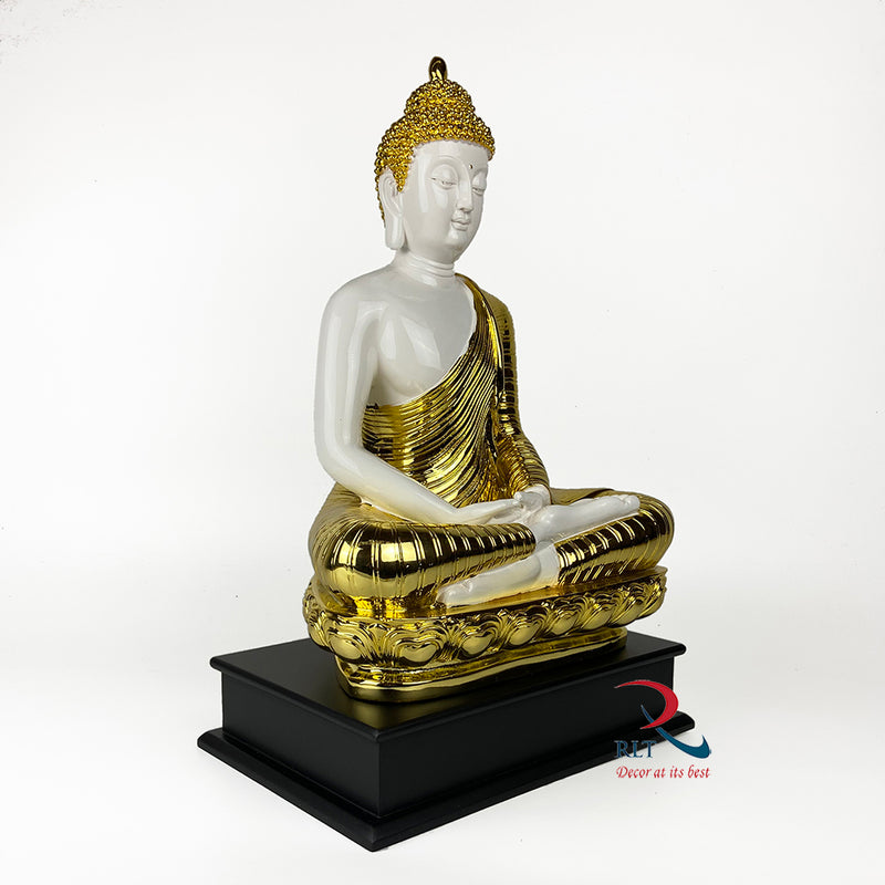 Peace buddha Gold White big