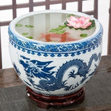 Dragon Pattern Ceramic Flower Pot