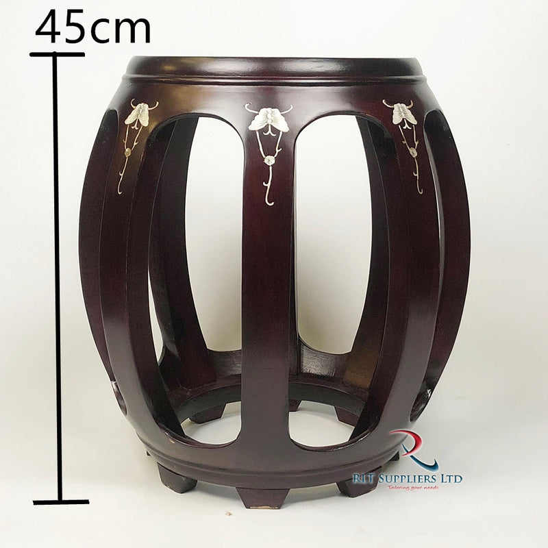 Drum Stool Mother of Pearl Inlay Tall