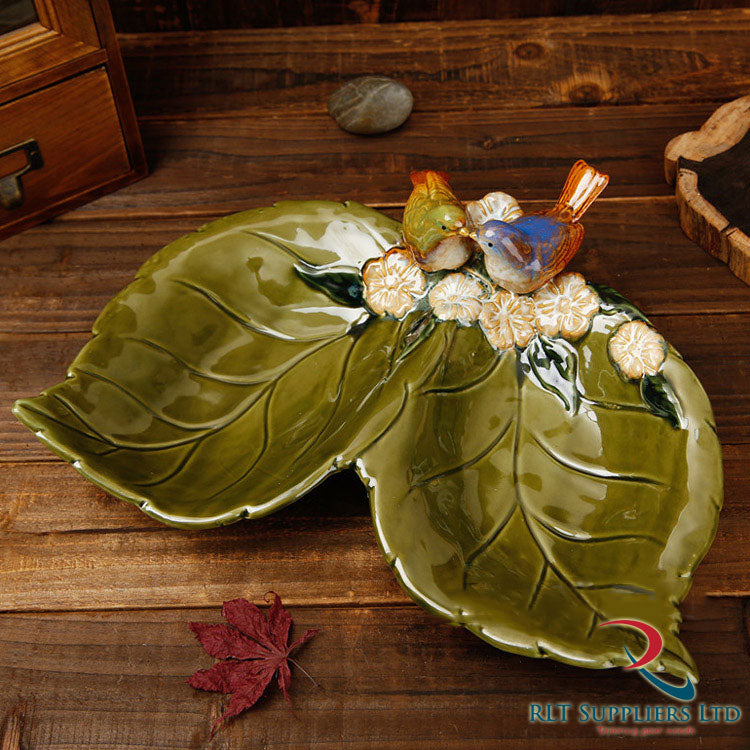 Ceramic Double Leaf Plate