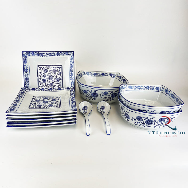 Dinner Set Bloom Flower 11 Pcs Set