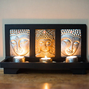 Buddha Triple Candle Holder